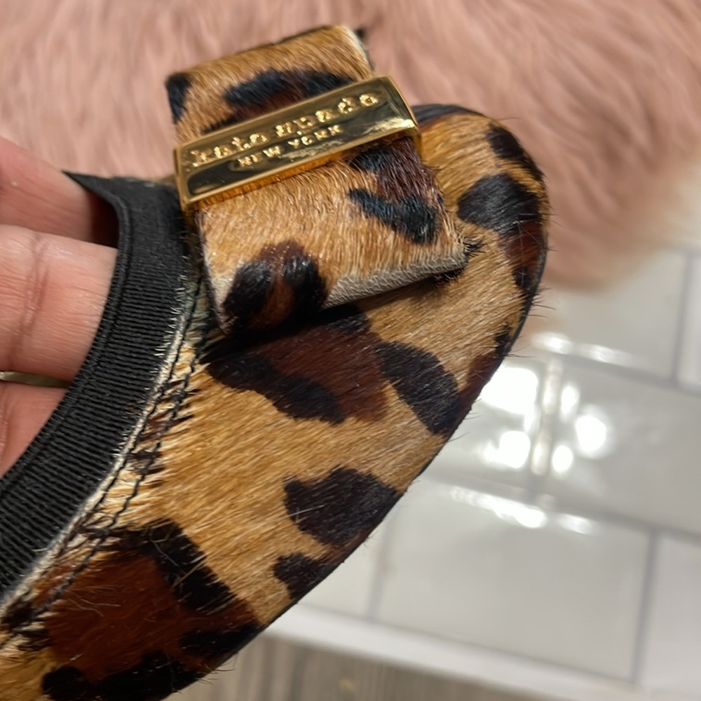 Kate Spade Leopard Print Ballet Flats - Gold Plaque - Picture 12 of 12